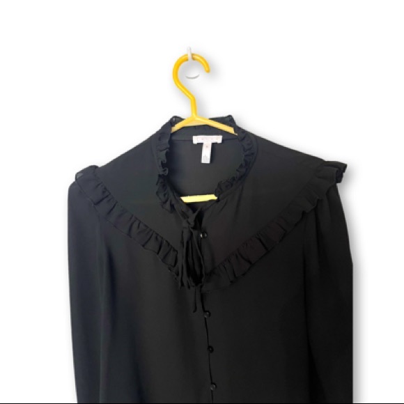 Leith Tie Neck Ruffle Top - Picture 5 of 5